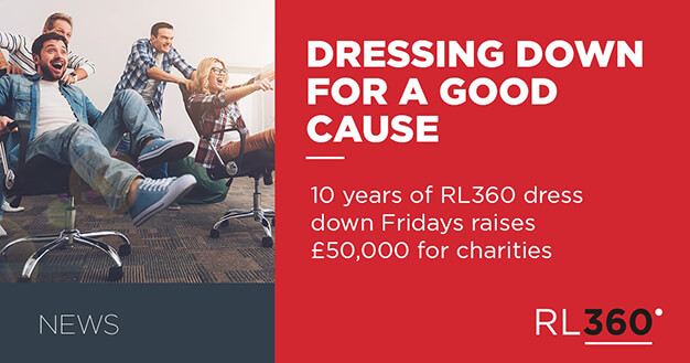 10 years of RL360 dress down Fridays raises £50,000 for charities
